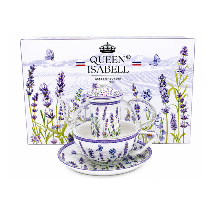 Комплект за чай „Лавандула“, чаша и чайник (tea for one) „Queen Isabell“