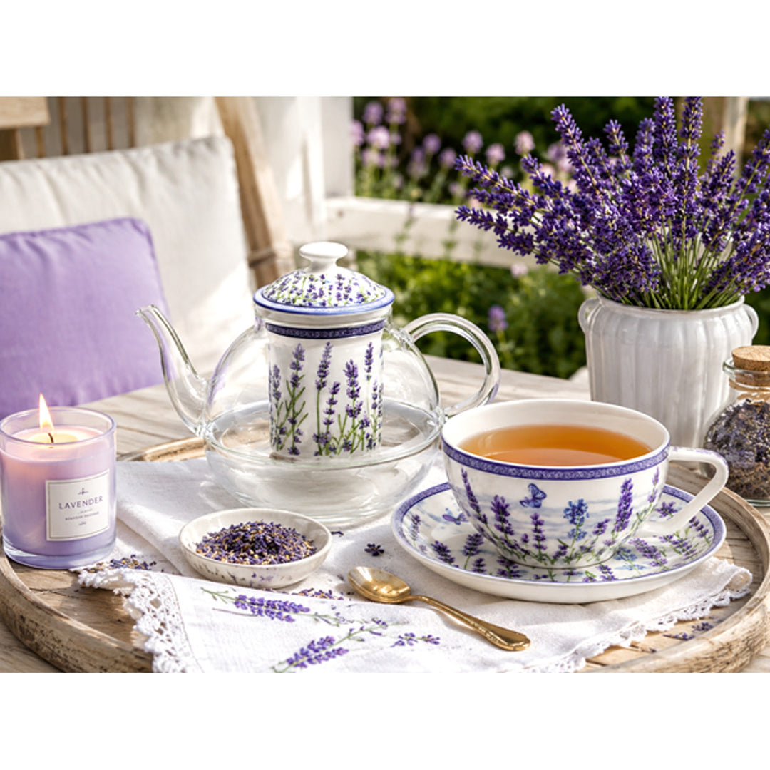 Комплект за чай „Лавандула“, чаша и чайник (tea for one) „Queen Isabell“