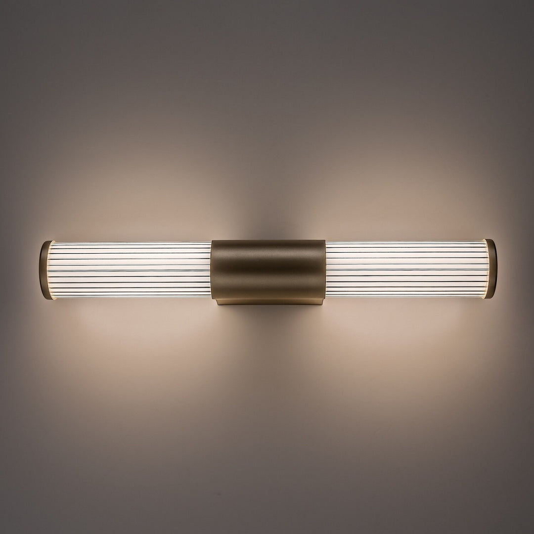 Стенна лампа за баня, Calyn, LED 8 W, 4000 K, 620 lm, дължина 40 см, златиста, IP44, 75104
