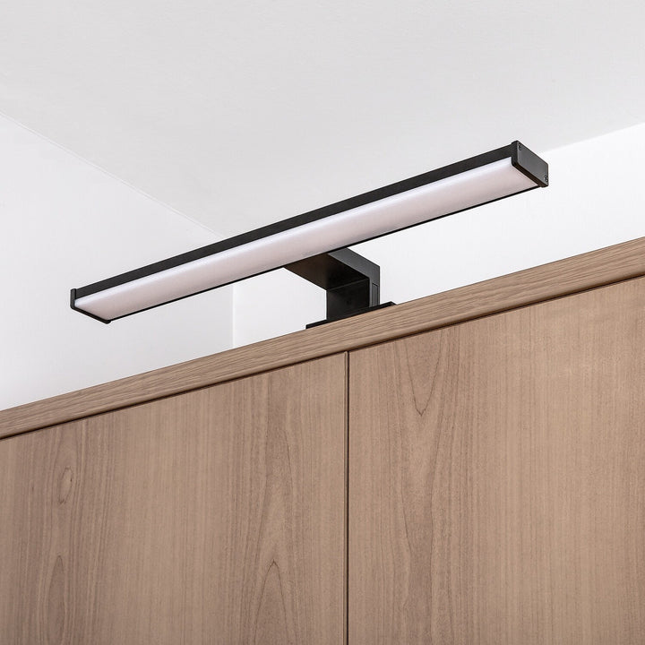 Стенна лампа за баня, Seyra, LED 8 W, 4000 K, 650 lm, дължина 40 cm, черна, IP44, 75112