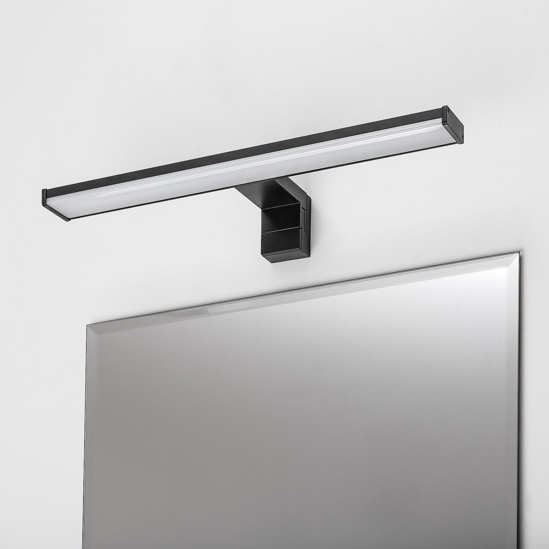 Стенна лампа за баня, Seyra, LED 8 W, 4000 K, 650 lm, дължина 40 cm, черна, IP44, 75112