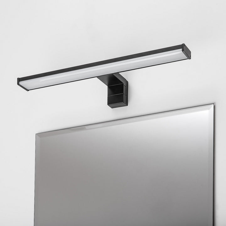 Стенна лампа за баня, Seyra, LED 8 W, 4000 K, 650 lm, дължина 40 cm, черна, IP44, 75112