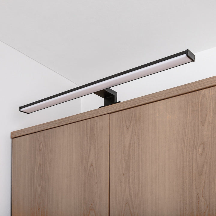 Стенна лампа за баня, Seyra, LED 12 W, 4000 K, 910 lm, дължина 60 cm, черна, IP44, 75113