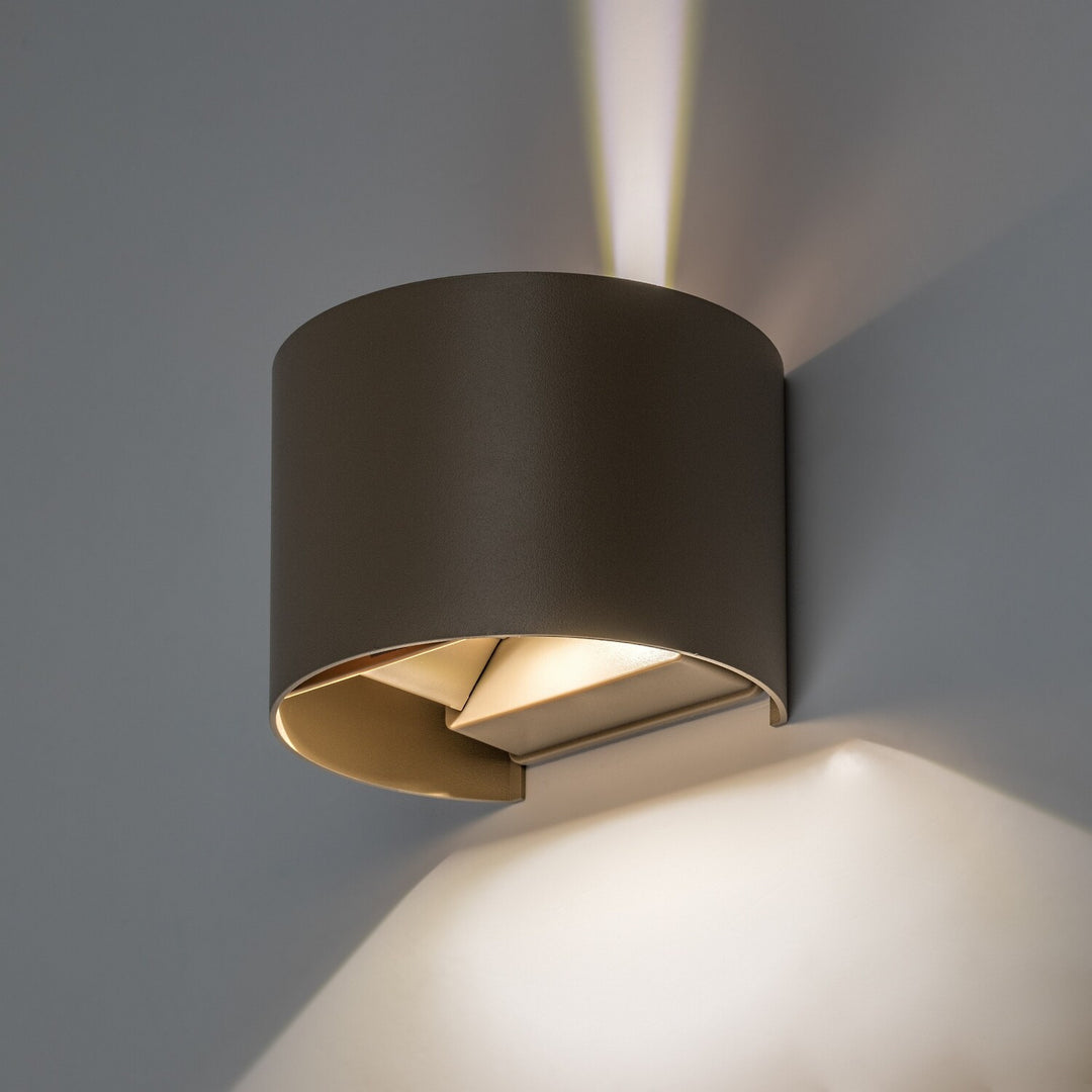 Външна стенна лампа, Virna, LED 5 W, 420 lm, цвят 2700, 4000, 6500 K, IP54, сиво-бежово, 77217