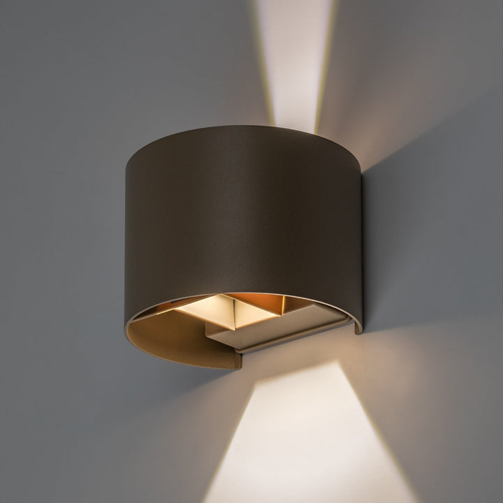 Външна стенна лампа, Virna, LED 5 W, 420 lm, цвят 2700, 4000, 6500 K, IP54, сиво-бежово, 77217