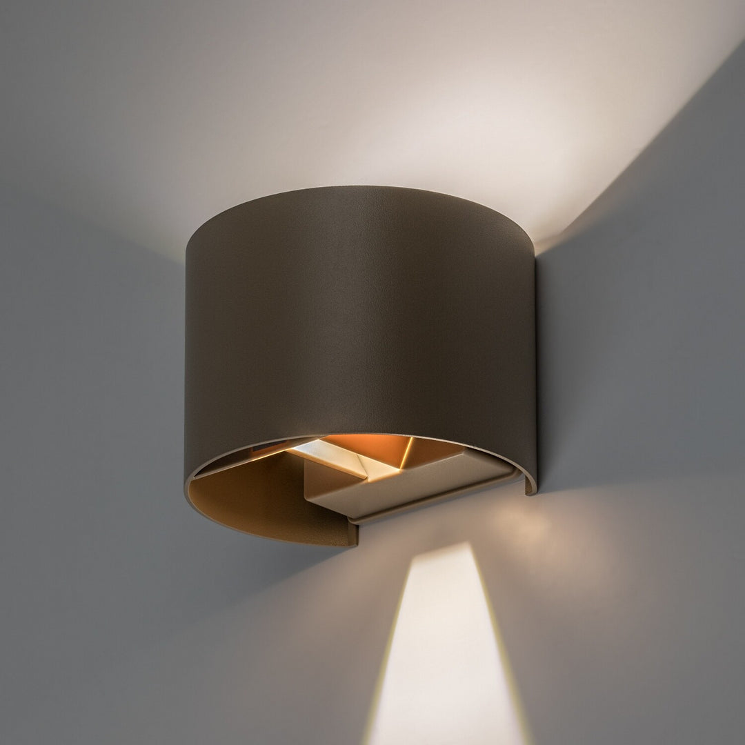 Външна стенна лампа, Virna, LED 5 W, 420 lm, цвят 2700, 4000, 6500 K, IP54, сиво-бежово, 77217