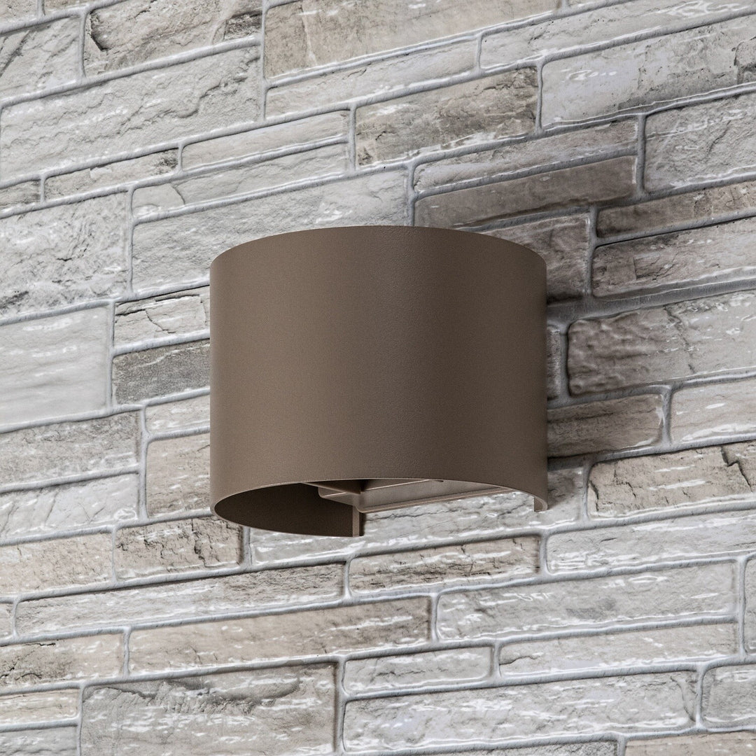 Външна стенна лампа, Virna, LED 5 W, 420 lm, цвят 2700, 4000, 6500 K, IP54, сиво-бежово, 77217