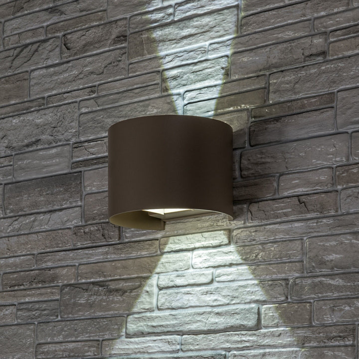Външна стенна лампа, Virna, LED 5 W, 420 lm, цвят 2700, 4000, 6500 K, IP54, сиво-бежово, 77217