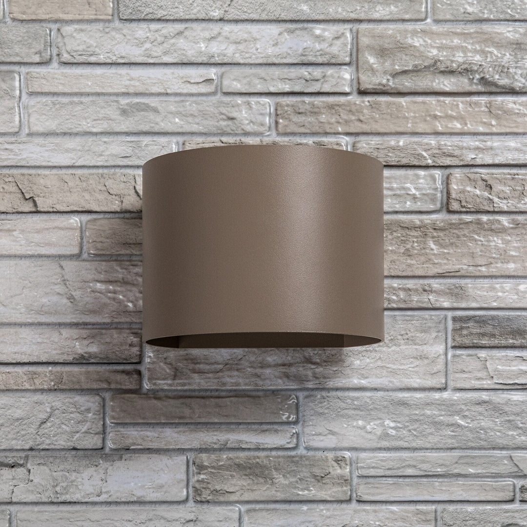 Външна стенна лампа, Virna, LED 5 W, 420 lm, цвят 2700, 4000, 6500 K, IP54, сиво-бежово, 77217