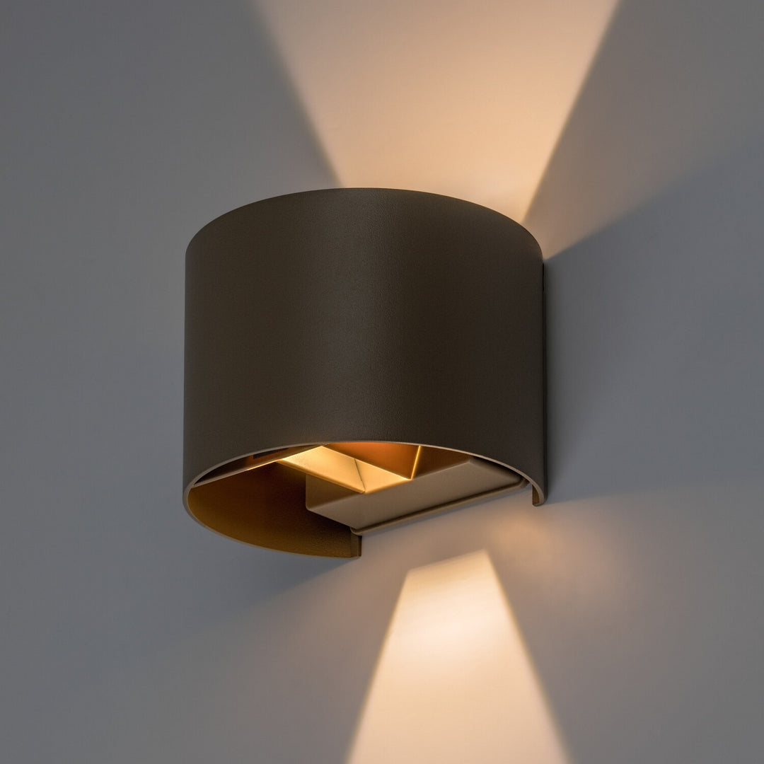 Външна стенна лампа, Virna, LED 5 W, 420 lm, цвят 2700, 4000, 6500 K, IP54, сиво-бежово, 77217