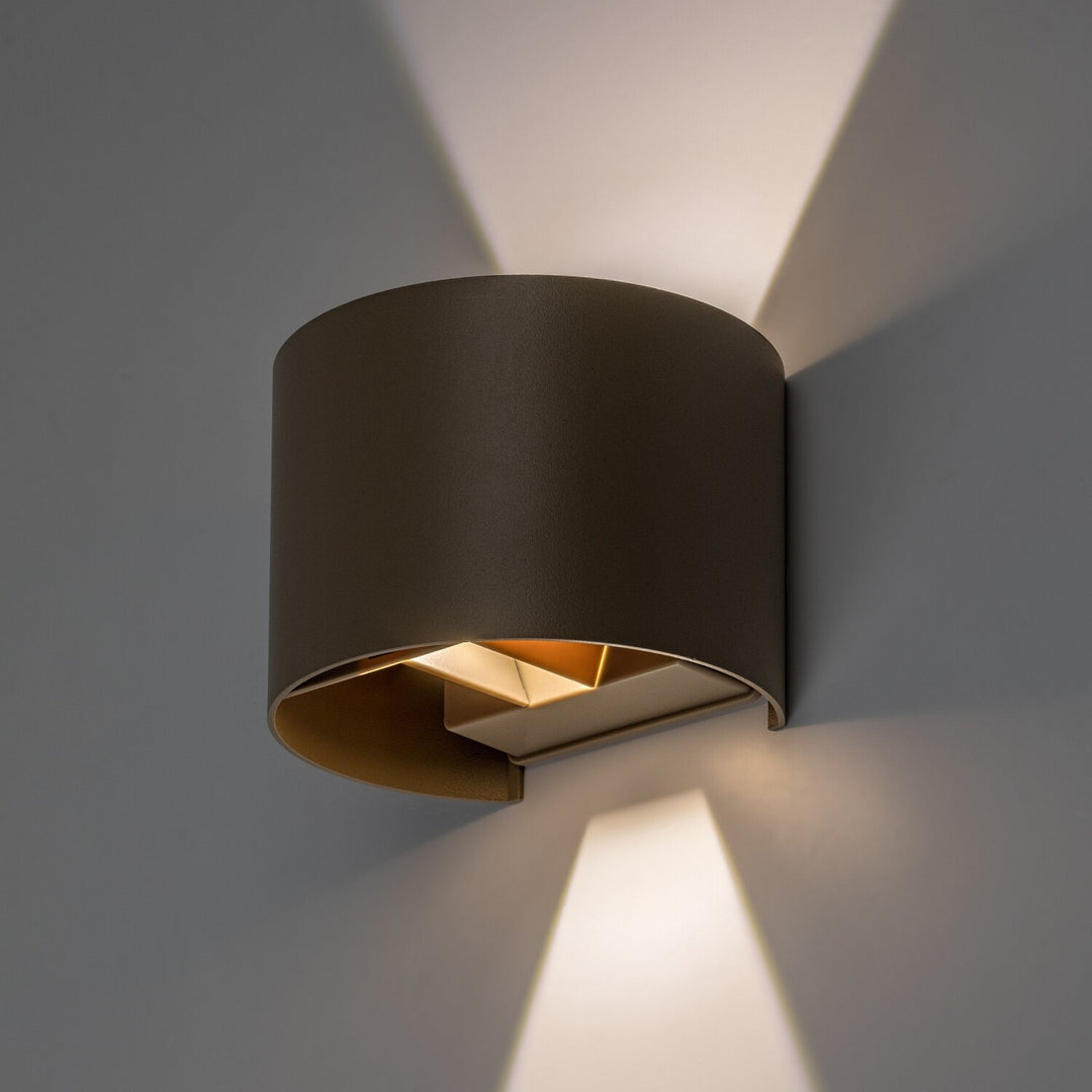Външна стенна лампа, Virna, LED 5 W, 420 lm, цвят 2700, 4000, 6500 K, IP54, сиво-бежово, 77217