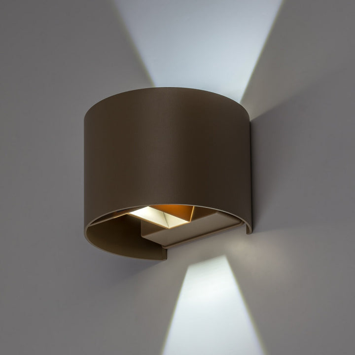 Външна стенна лампа, Virna, LED 5 W, 420 lm, цвят 2700, 4000, 6500 K, IP54, сиво-бежово, 77217