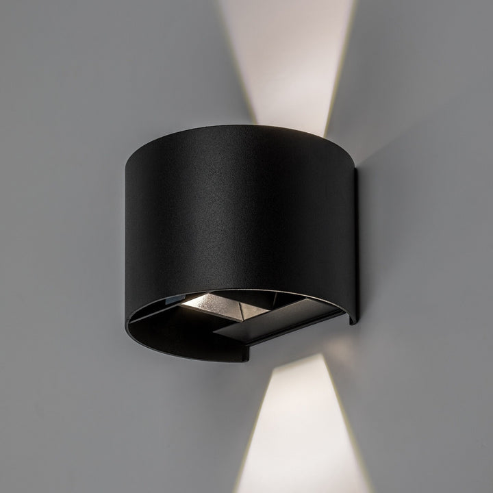 Външна стенна лампа, Virna, LED 5 W, 420 lm, цвят 2700, 4000, 6500 K, IP54, черна, 77218