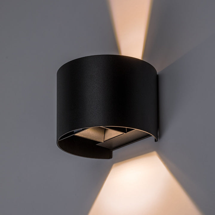 Външна стенна лампа, Virna, LED 5 W, 420 lm, цвят 2700, 4000, 6500 K, IP54, черна, 77218