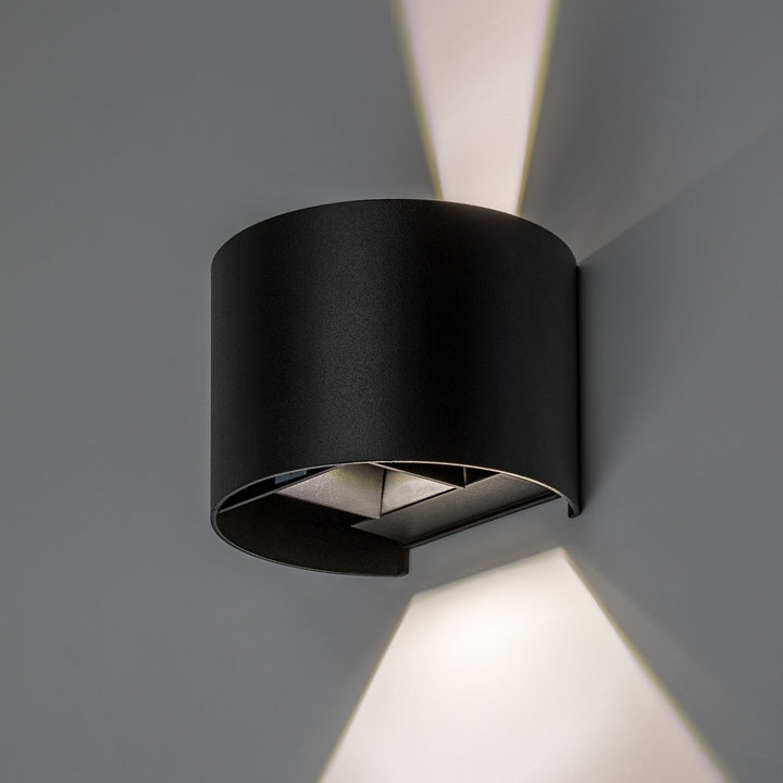 Външна стенна лампа, Virna, LED 5 W, 420 lm, цвят 2700, 4000, 6500 K, IP54, черна, 77218