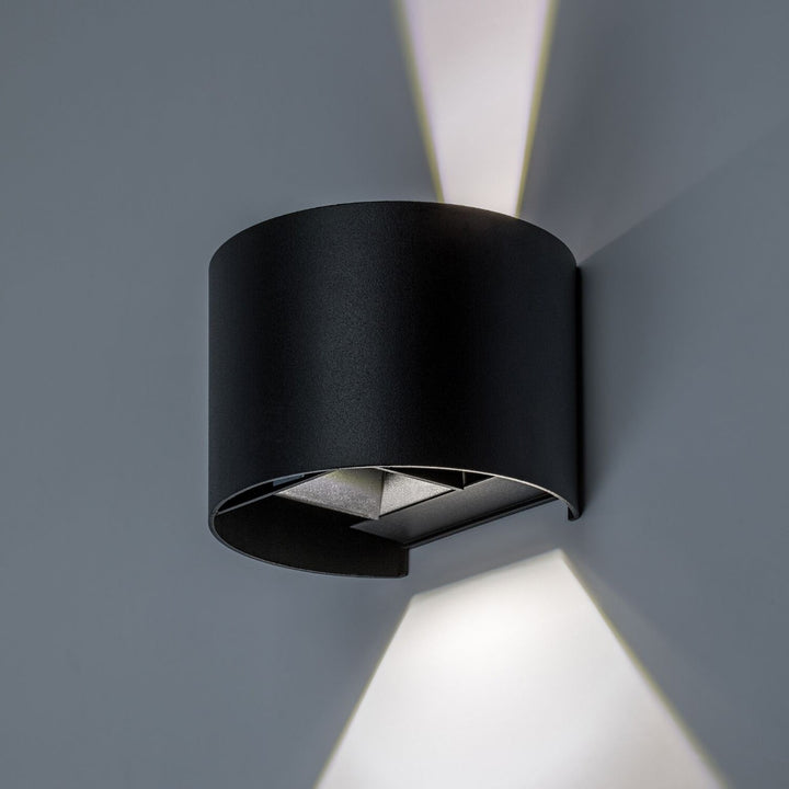 Външна стенна лампа, Virna, LED 5 W, 420 lm, цвят 2700, 4000, 6500 K, IP54, черна, 77218