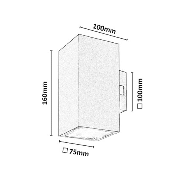 Външна стенна лампа, Urfa, LED 18 W, 1800 lm, цвят 2700, 4000, 6500 K, височина 16 cm, IP65, сиво-бежово, 77215