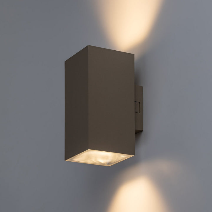 Външна стенна лампа, Urfa, LED 18 W, 1800 lm, цвят 2700, 4000, 6500 K, височина 16 cm, IP65, сиво-бежово, 77215