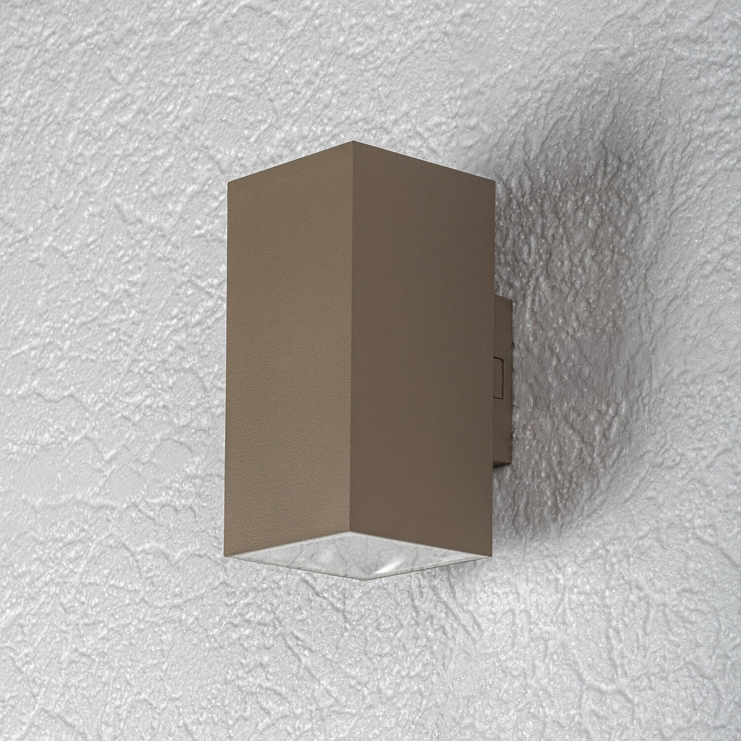 Външна стенна лампа, Urfa, LED 18 W, 1800 lm, цвят 2700, 4000, 6500 K, височина 16 cm, IP65, сиво-бежово, 77215