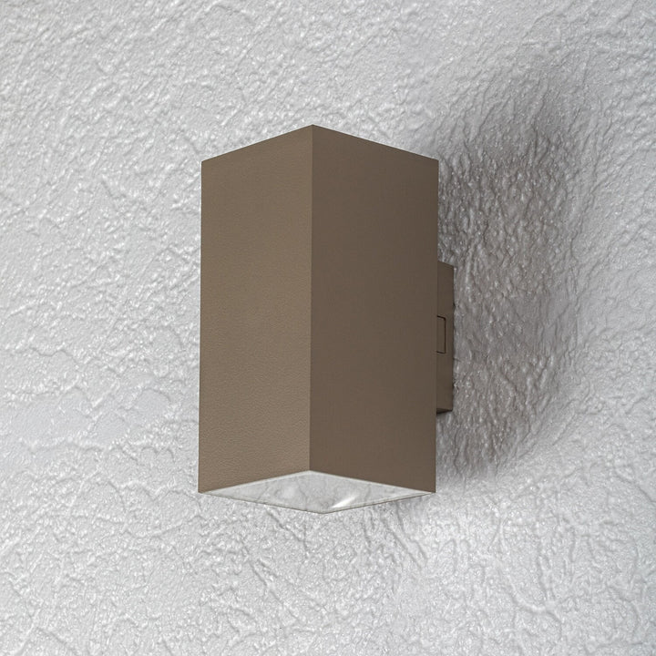 Външна стенна лампа, Urfa, LED 18 W, 1800 lm, цвят 2700, 4000, 6500 K, височина 16 cm, IP65, сиво-бежово, 77215