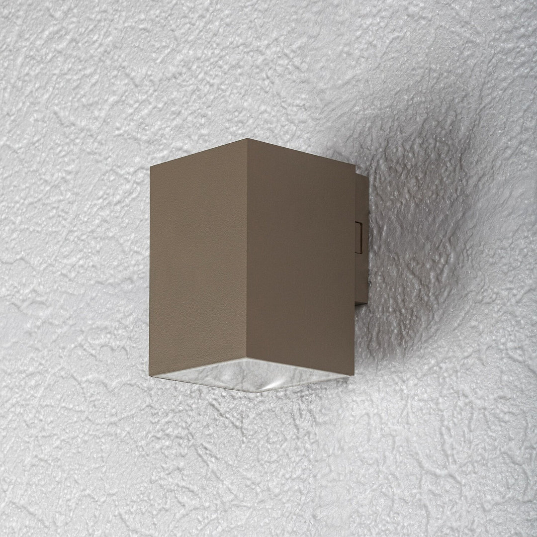 Външна стенна лампа, Urfa, LED 9 W, 900 lm, цвят 2700, 4000, 6500 K, В11,5 см, IP65, сиво-бежово, 77216