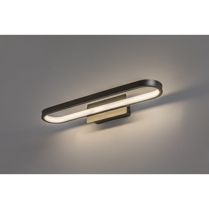 Стенна лампа за баня, Odran, LED 15 W, 1200 lm, 4000 K, дължина 40 см, цвят „gunmetal“, IP44, 75114