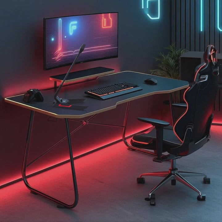 USB микрофон за игри с LED YouTube стрийминг 1,5 м чувствителност 21dB+3dB NanoRS RS710