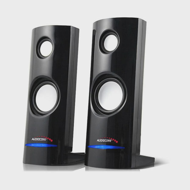 8W USB-захранвани компютърни високоговорители Black Audiocore AC860