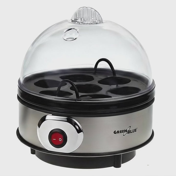 GreenBlue автоматична машина за варене на яйца, мощност 400 W, за до 7 яйца, мерителна чаша, 220-240 V~, 50 Hz, GB572