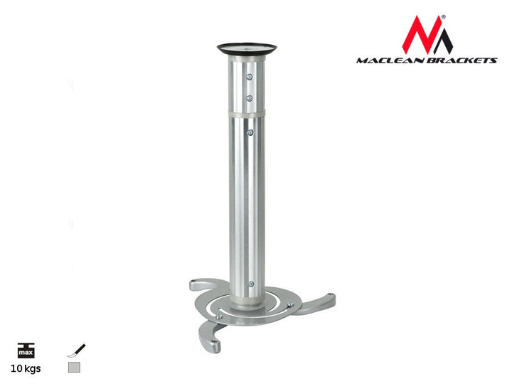 Сребърен таванен монтаж за проектори от 80 mm до 980 mm Maclean MC-517