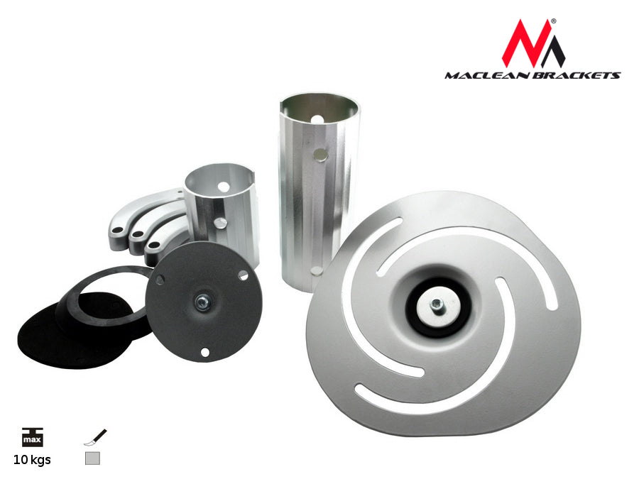 Сребърен таванен монтаж за проектори от 80 mm до 980 mm Maclean MC-517