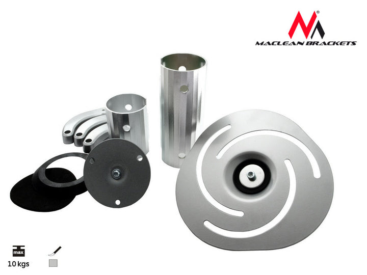 Сребърен таванен монтаж за проектори от 80 mm до 980 mm Maclean MC-517