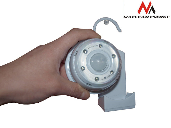 Lampă LED cu senzor de mișcare, magnet, suport, cârlig, timp de iluminare 20s 60s 90s 4xAAA Maclean Energy MCE02