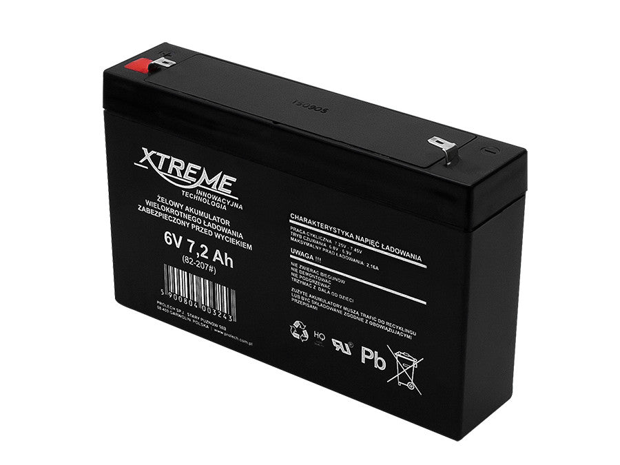 6V 7,2Ah Xtreme 82-207# безподдържаема гелова батерия