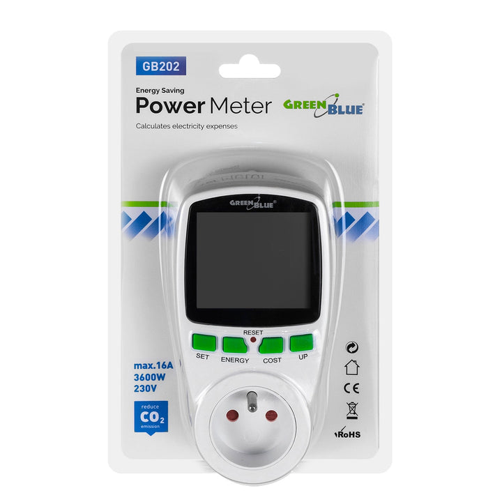 Watometer електромер за измерване на консумацията на електроенергия GreenBlue GB202