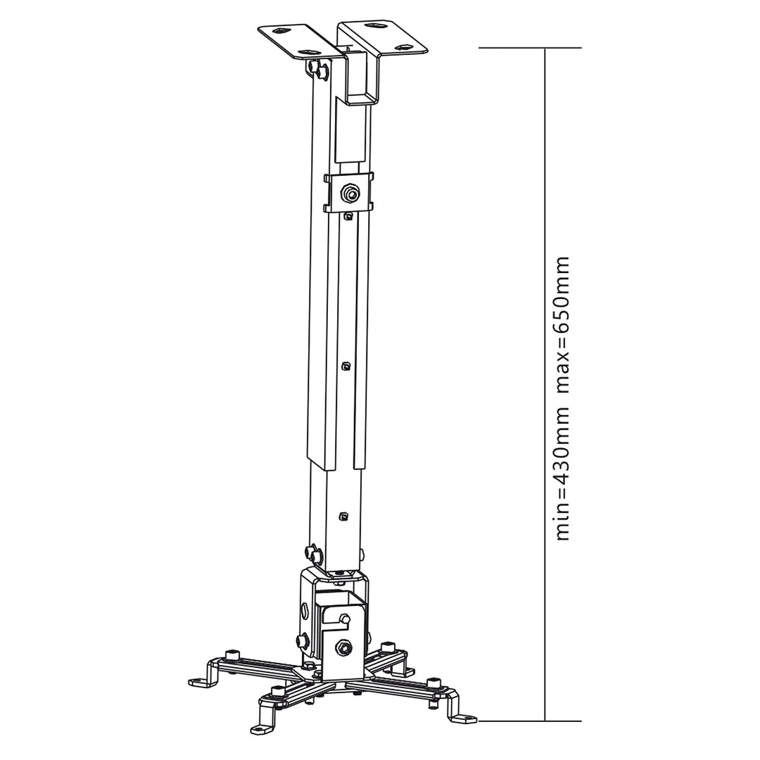 Монтажна стойка за проектор Maclean MC-581, 43–65 cm, 20 kg