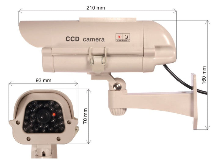 SOL1500 фалшива камера Слънчев мигащ LED стикер безплатно