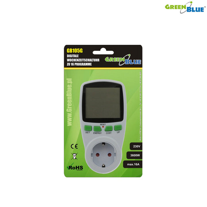 Таймер - GreenBlue GB105G цифров таймер, немски щепсел