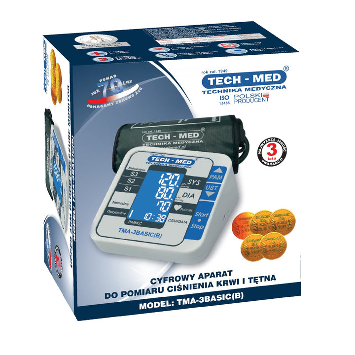 TMA-3Basic B Techmed електронен апарат за измерване на кръвното налягане в горната част на ръката