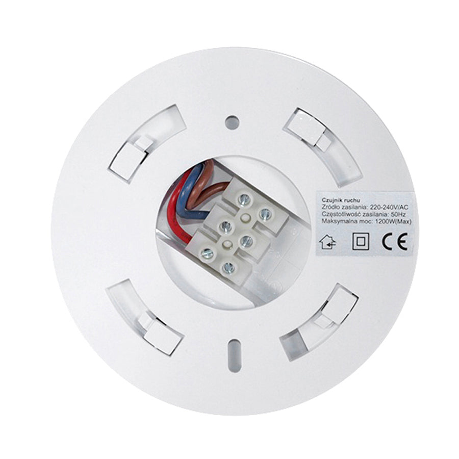 Датчик за движение Maclean PIR, монтиран на тавана, 1200 W, обхват 6 m, MCE19