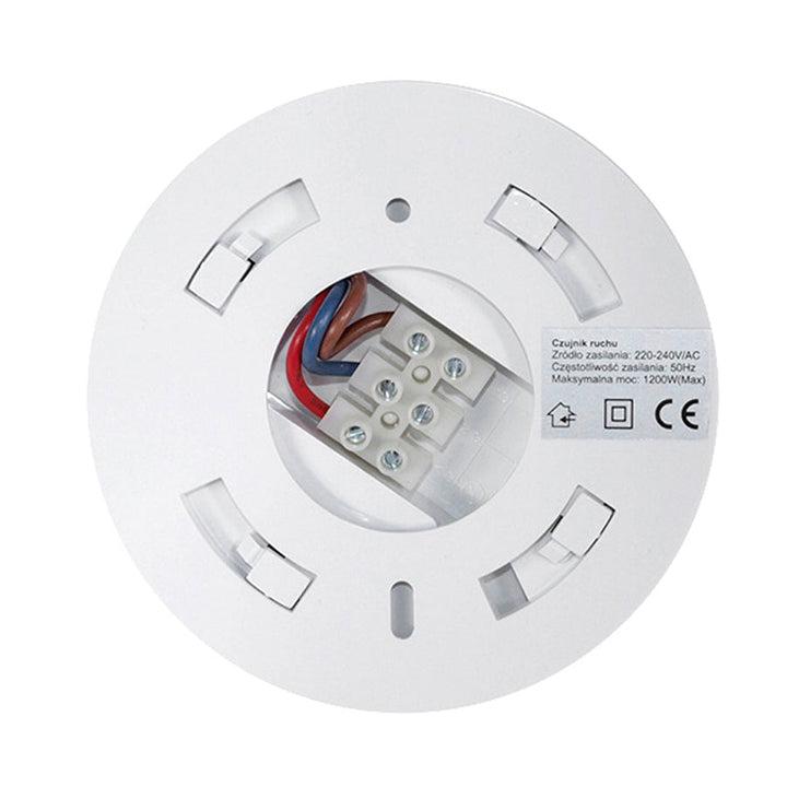 Датчик за движение Maclean PIR, монтиран на тавана, 1200 W, обхват 6 m, MCE19