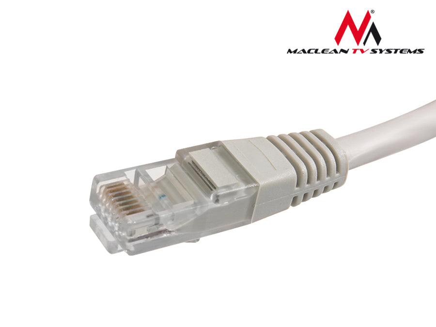 Maclean UTP пач кабел, щекер-щекер, Cat5e, 0,5 м, сив, MCTV-646