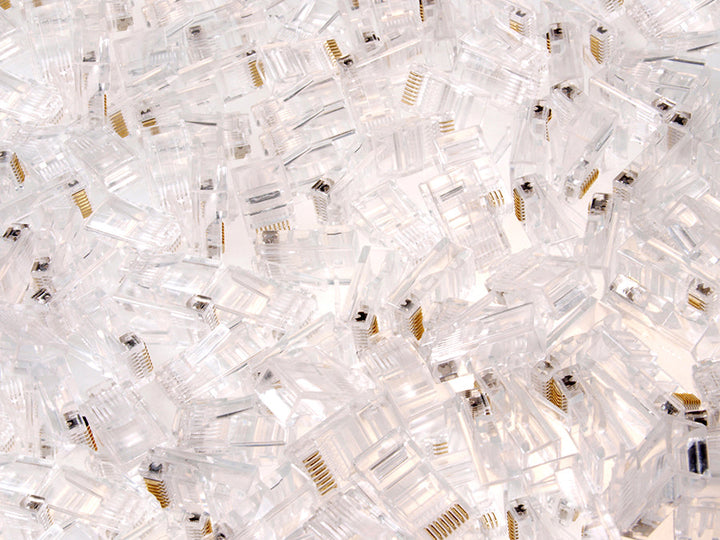 Висококачествени RJ45 8P8C 5e Maclean MCTV-663 щепсели - 100 бр.
