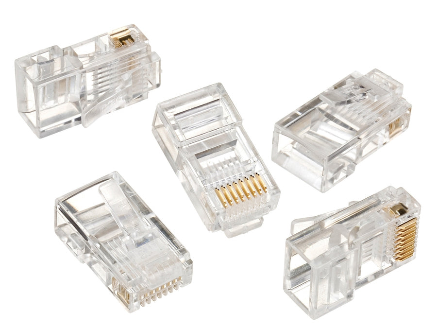 Висококачествени RJ45 8P8C 5e Maclean MCTV-663 щепсели - 100 бр.
