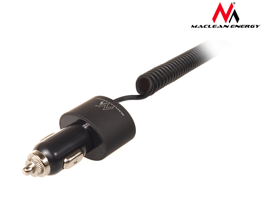 Зарядно устройство за кола Maclean, Lightning спирала, 2xUSB, 5,2A, 1,8 м, MCE76