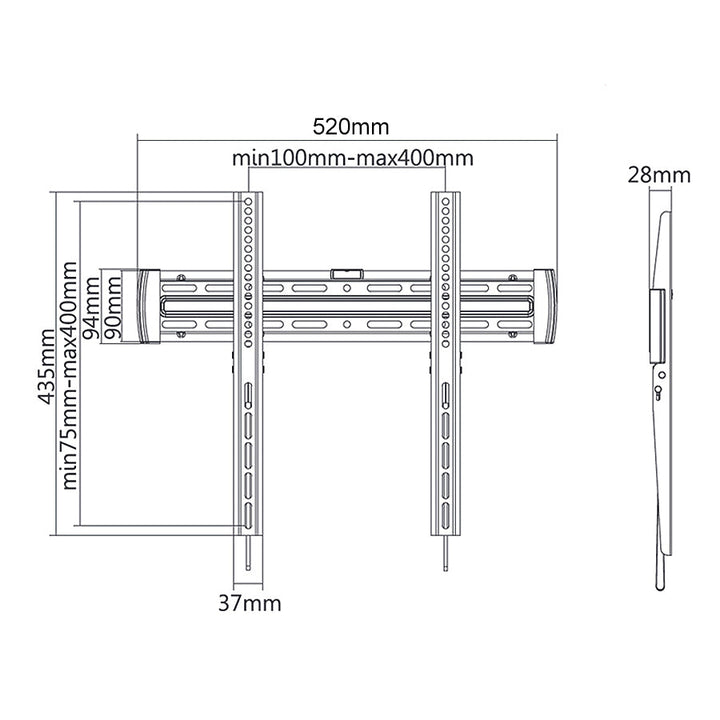Стойка за LED LCD PLASMA телевизори от 32" до 55" 30 кг Maclean Brackets MC-643