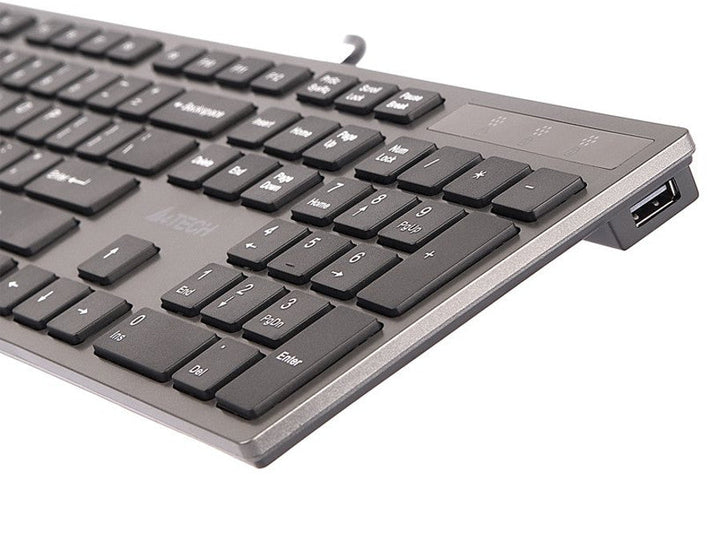 KV-300H Тънък USB хъб USB клавиатура A4-Tech ултра-плоска