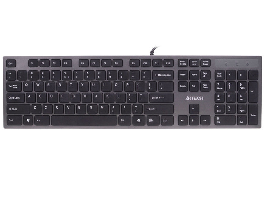 KV-300H Тънък USB хъб USB клавиатура A4-Tech ултра-плоска