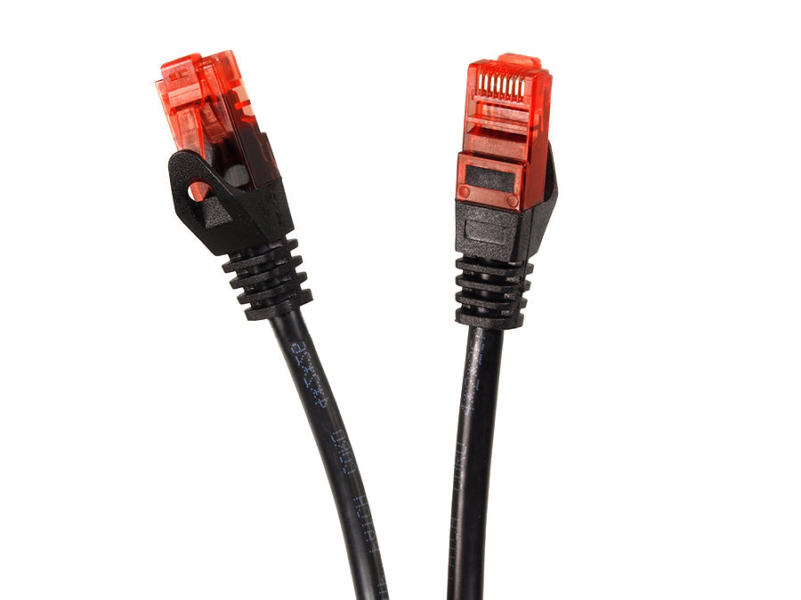 UTP LAN CAT6 мрежов кабел, завършващ с RJ45 конектори, черен - 3 м
