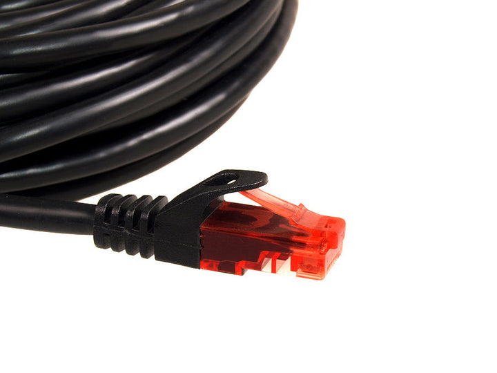 UTP LAN CAT6 мрежов кабел, завършващ с RJ45 конектори, черен - 3 м